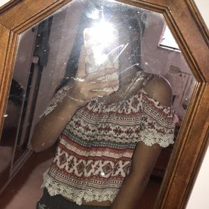 Cute off the shoulder shirt from forever21
